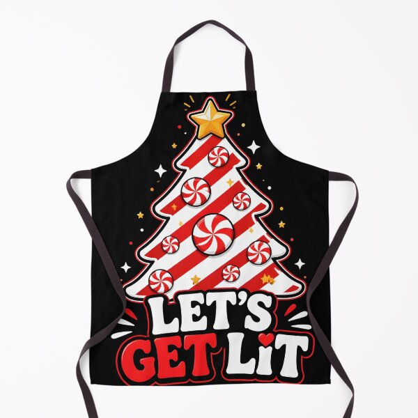 Item preview, Let's Get Lit Candy Cane Christmas Tree Design designed and sold by OliviaHayesArt.