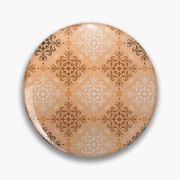 Item preview, Orange Damask Seamless Pattern with Vintage Ornamental Details designed and sold by PowerAntShop.