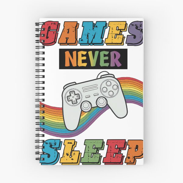 Item preview, Games Never Sleep – Retro Gaming Night Design designed and sold by BackTWO.