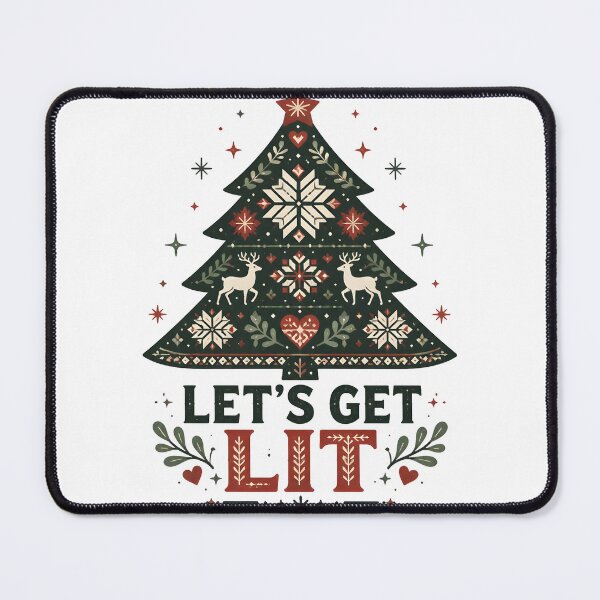 Item preview, Let's Get Lit Scandinavian Nordic Christmas Tree designed and sold by OliviaHayesArt.