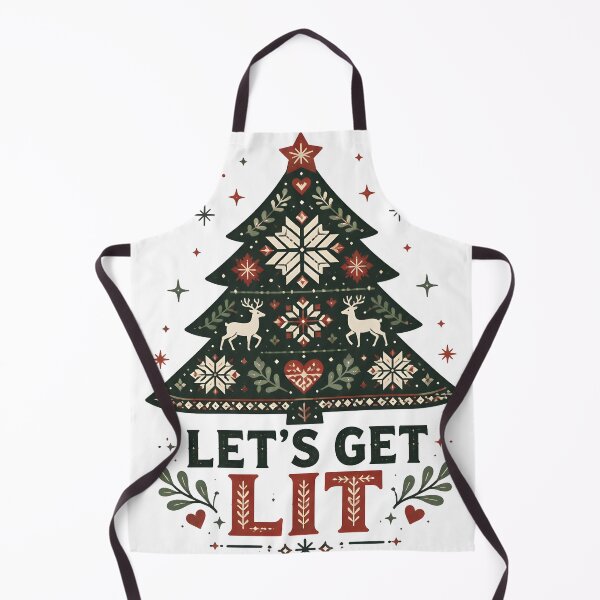 Item preview, Let's Get Lit Scandinavian Nordic Christmas Tree designed and sold by OliviaHayesArt.