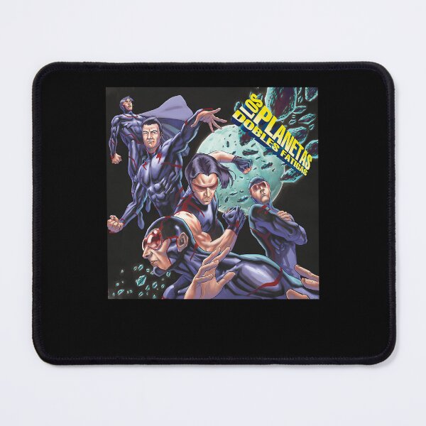 Item preview, Futuristic Superheroes Flying Near Moon Outer Space designed and sold by m2Graphic.