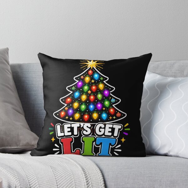 Item preview, Let's Get Lit Colorful Christmas Lights Tree designed and sold by OliviaHayesArt.