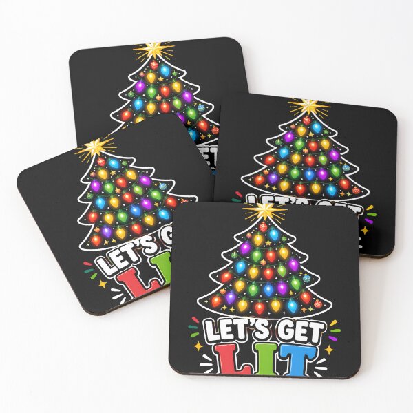 Item preview, Let's Get Lit Colorful Christmas Lights Tree designed and sold by OliviaHayesArt.