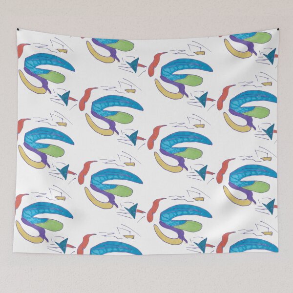 Item preview,  Intuitive Vision Blue Crescent Abstract - Minimalist White designed and sold by energyoflove333.