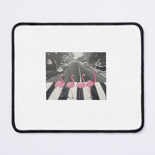 Item preview, Abbey Road - with Flamingoes. A Beatles parody in acrylics designed and sold by ZoNixonArt.