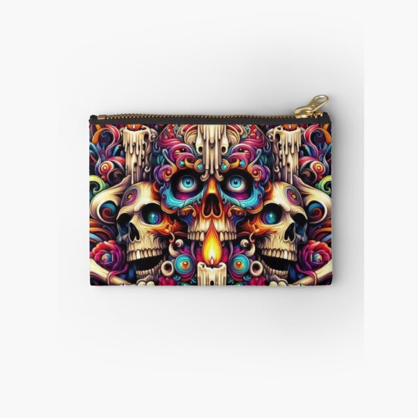 Item preview, Skulls & Candle Magic – Psychedelic Halloween Art   designed and sold by Catfcreations.