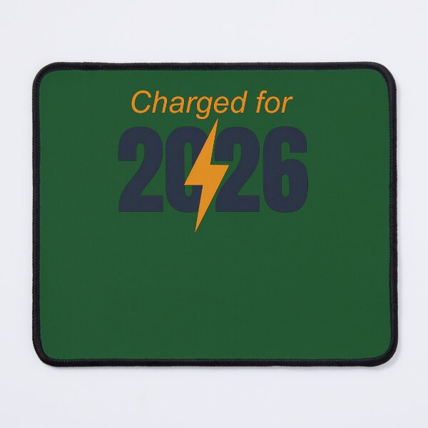 Item preview, Charged For 2026  Electric New Year Motivation Typography Design 160 designed and sold by WILLArtCrafts.