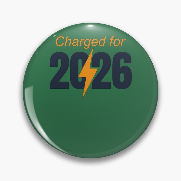 Item preview, Charged For 2026  Electric New Year Motivation Typography Design 160 designed and sold by WILLArtCrafts.