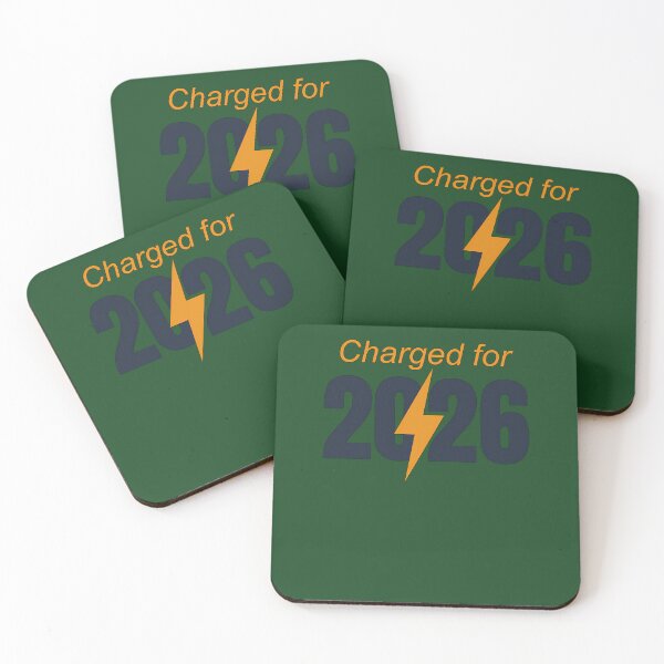 Item preview, Charged For 2026  Electric New Year Motivation Typography Design 160 designed and sold by WILLArtCrafts.