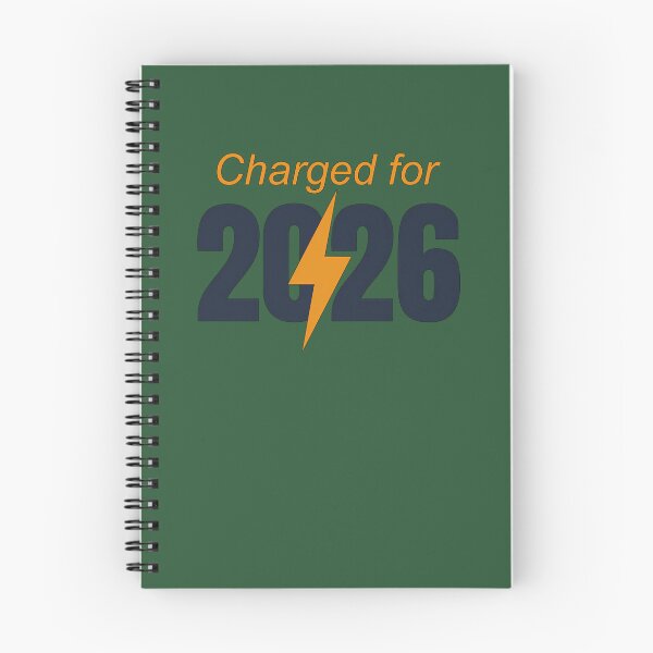 Item preview, Charged For 2026 Electric New Year Motivation Typography Design 160 designed and sold by WILLArtCrafts.