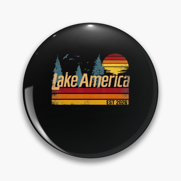 Item preview, Lake America Vintage Sunset Summer Retro Design designed and sold by LouisaOReilly.