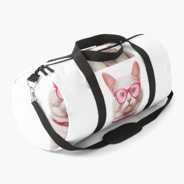 Item preview, Cute White Cat Wearing Pink Glasses designed and sold by L&L.