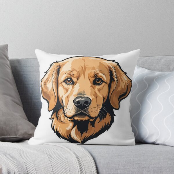 Item preview, Golden Retriever Face Portrait Black and White Ink Style – Golden retriever mom gift designed and sold by michallechowicz.