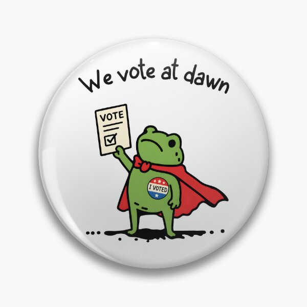 Item preview, We Vote At Dawn Frog Meme designed and sold by milomatchart.