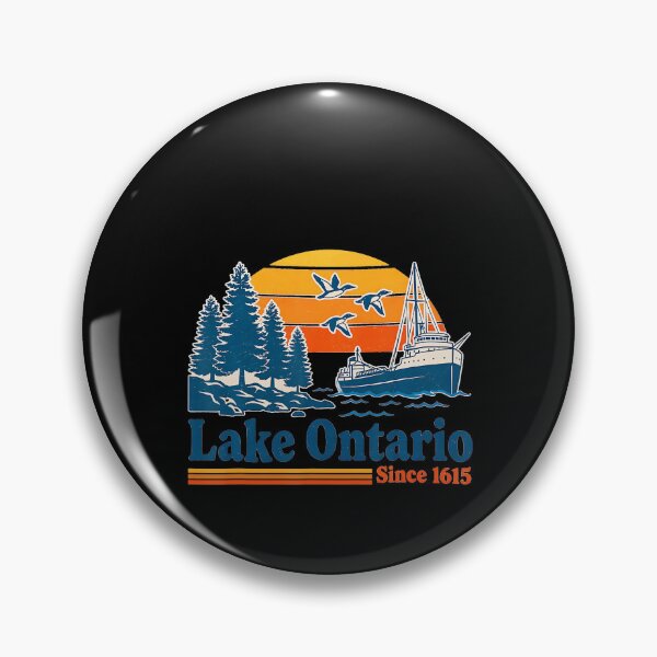 Item preview, Lake Ontario Vintage Retro Summer Design designed and sold by LouisaOReilly.