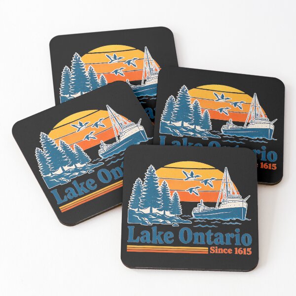 Item preview, Lake Ontario Vintage Retro Summer Design designed and sold by LouisaOReilly.