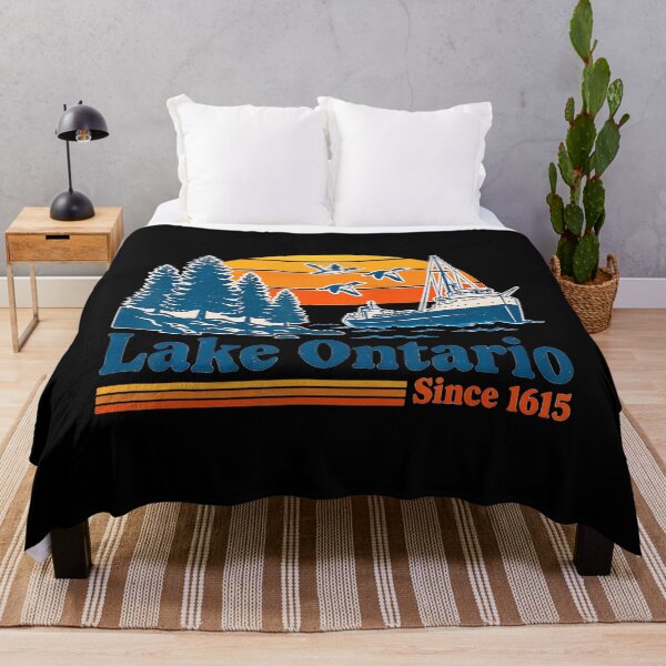 Item preview, Lake Ontario Vintage Retro Summer Design designed and sold by LouisaOReilly.