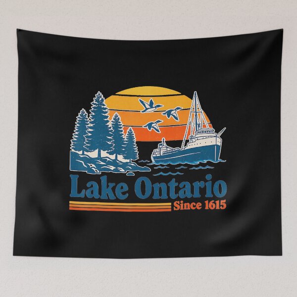Item preview, Lake Ontario Vintage Retro Summer Design designed and sold by LouisaOReilly.