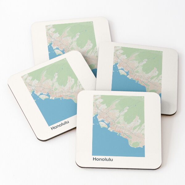 Item preview, Honolulu Minimalistic Map Art designed and sold by MapsNerd.