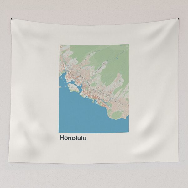 Item preview, Honolulu Minimalistic Map Art designed and sold by MapsNerd.