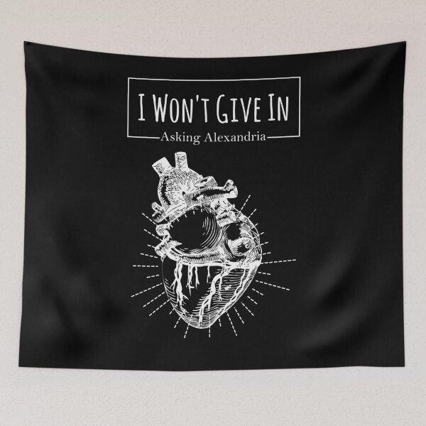 Item preview, I Won't Give In - Gothic Anatomical Heart Graphic___Áskínġ Áléxàńdřiá designed and sold by ghathus.
