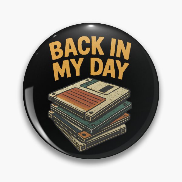 Item preview, Back In My Day Funny Retro Floppy Disk Stack Vintage 90s Computer  designed and sold by Photo-Sphere101.