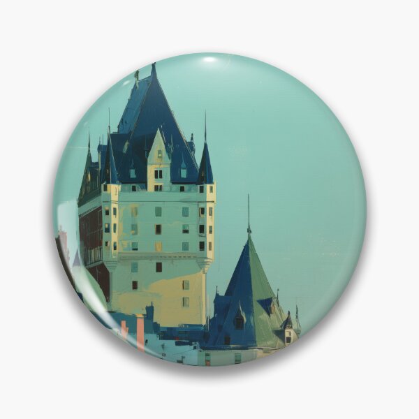 Item preview, Quebec Château Frontenac, Colorful Pastel Decoror designed and sold by MarkedArtPrints.
