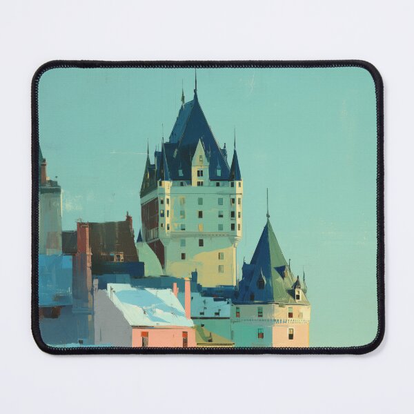 Item preview, Quebec Château Frontenac, Colorful Pastel Decoror designed and sold by MarkedArtPrints.