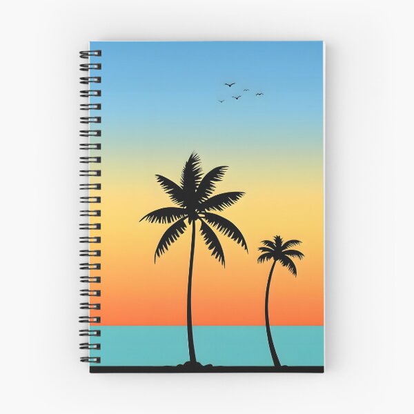 Item preview, Palm Tree Sunset Silhouette – Tropical Beach Minimalist Art – Caribbean Slow Living Print designed and sold by QuietWallStudio.