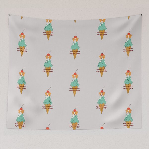 Item preview, Mint Chocolate Chip-per Puppy Cute Ice Cream Dog For Dog Lovers designed and sold by LafinaArt.