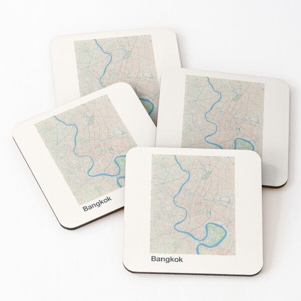 Artikelvorschau, Minimalistische Kartenkunst von Bangkok entworfen und verkauft von MapsNerd.