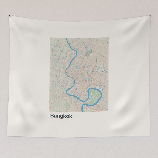 Item preview, Bangkok Minimalistic Map Art designed and sold by MapsNerd.