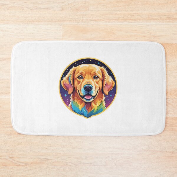 Item preview, Golden Retriever Face Portrait Holographic Rainbow Style – Golden retriever mom gift designed and sold by michallechowicz.