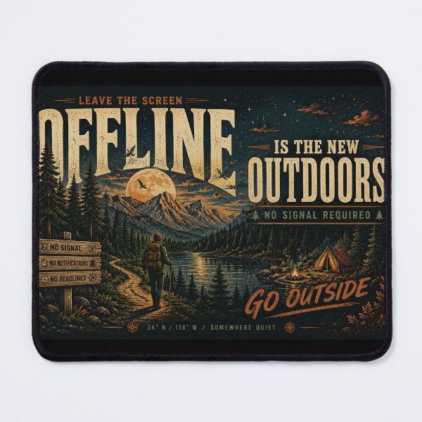 Item preview, OFFLINE IS THE NEW OUTDOORS designed and sold by theOne_Design.