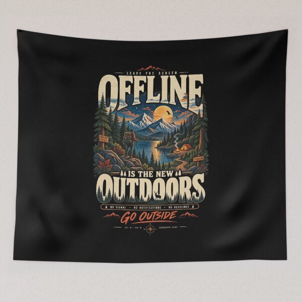Item preview, OFFLINE IS THE NEW OUTDOORS designed and sold by The One Studio.