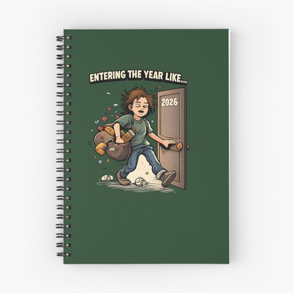 Item preview, Entering The Year Like Funny Relatable New Year Cartoon Design 750 designed and sold by MCCreative22.