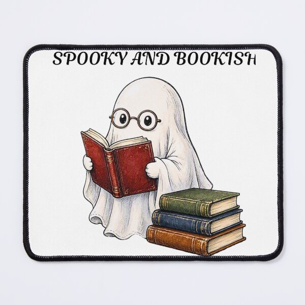 Item preview, bookish and spooky ghost reading books halloween book lover shirt designed and sold by EasyTake.