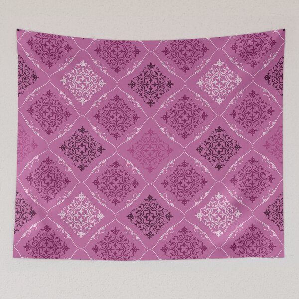 Item preview, Magenta Damask Seamless Pattern with Curved Ornamental Lines designed and sold by PowerAntShop.