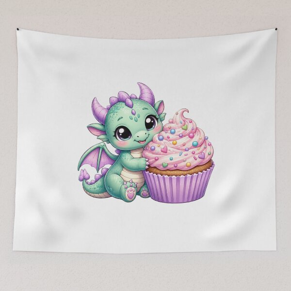 Item preview, Baby Dragon and Cupcake designed and sold by MySthore.