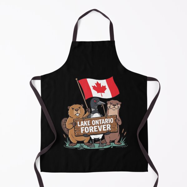Item preview, Lake Ontario Forever Animals Flag Funny Canadian Design designed and sold by LouisaOReilly.