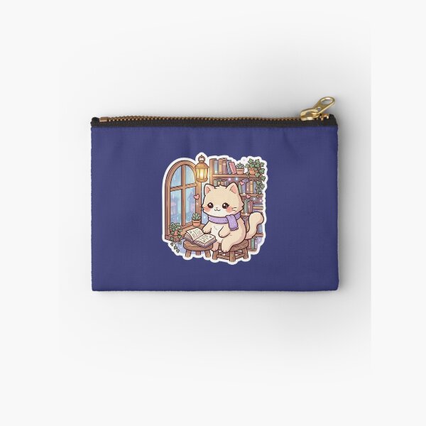 Item preview, Kawaii Cat Rainy Day Bookstore Cozy Reading designed and sold by Tinydoodlenest .