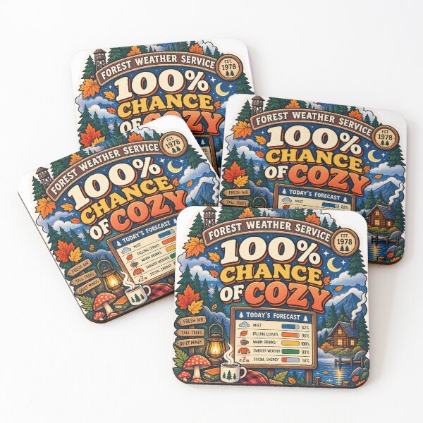 Item preview, FOREST WEATHER SERVICE: 100% CHANCE OF COZY designed and sold by The One Studio.