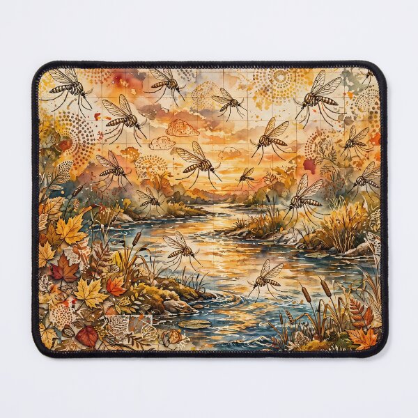 Item preview, Vintage River Sunset with Mosquitoes designed and sold by m-y-A-I-A-R-T-.