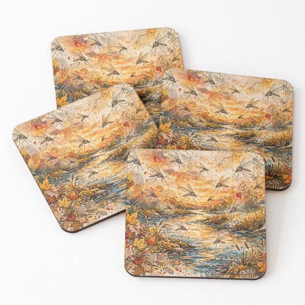 Item preview, Vintage River Sunset with Mosquitoes designed and sold by m-y-A-I-A-R-T-.