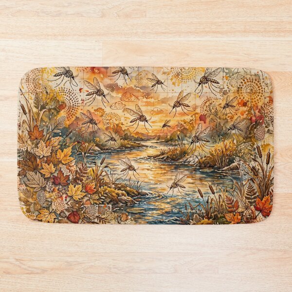 Item preview, Vintage River Sunset with Mosquitoes designed and sold by m-y-A-I-A-R-T-.