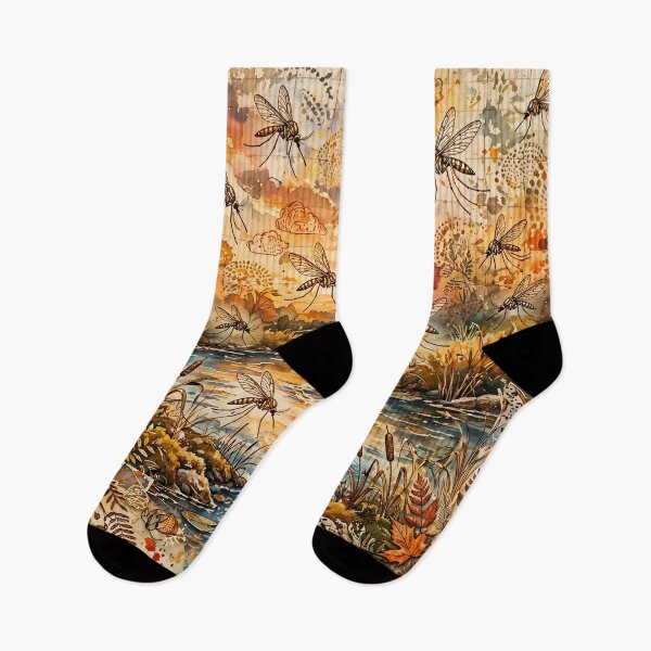 Item preview, Vintage River Sunset with Mosquitoes designed and sold by m-y-A-I-A-R-T-.