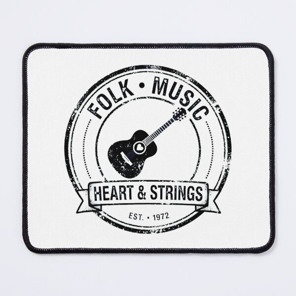 Item preview, Folk Music Heart and Strings Badge - Acoustic Guitar Lovers designed and sold by Clear Vibe.
