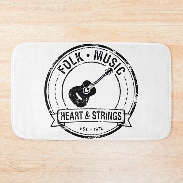 Item preview, Folk Music Heart and Strings Badge - Acoustic Guitar Lovers designed and sold by Clear Vibe.