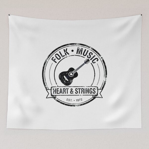 Item preview, Folk Music Heart and Strings Badge - Acoustic Guitar Lovers designed and sold by Clear Vibe.